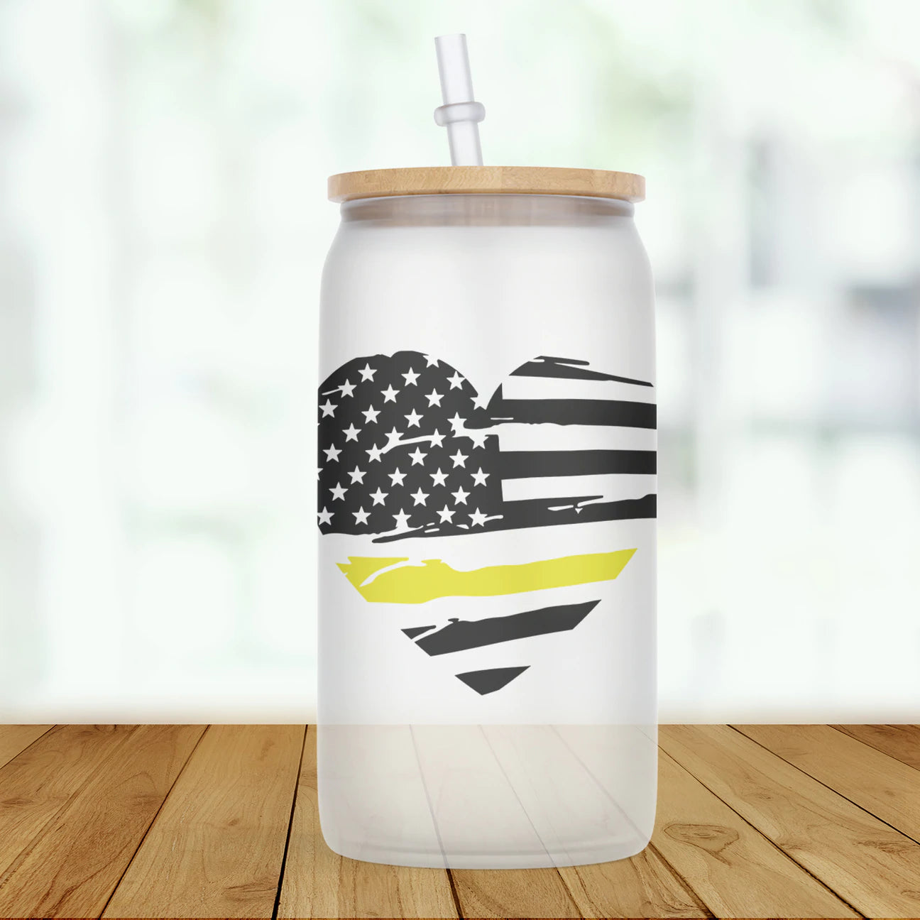 Sound the Alarm — Thin Yellow Line Glass Can
