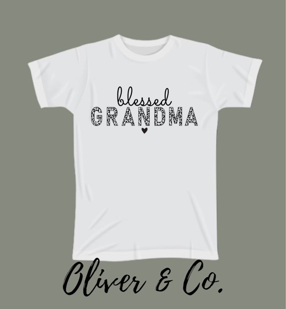 Mother's Day 2022 -- Blessed Grandma (Black & White Animal Print)