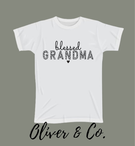 Mother's Day 2022 -- Blessed Grandma (Black & White Animal Print)
