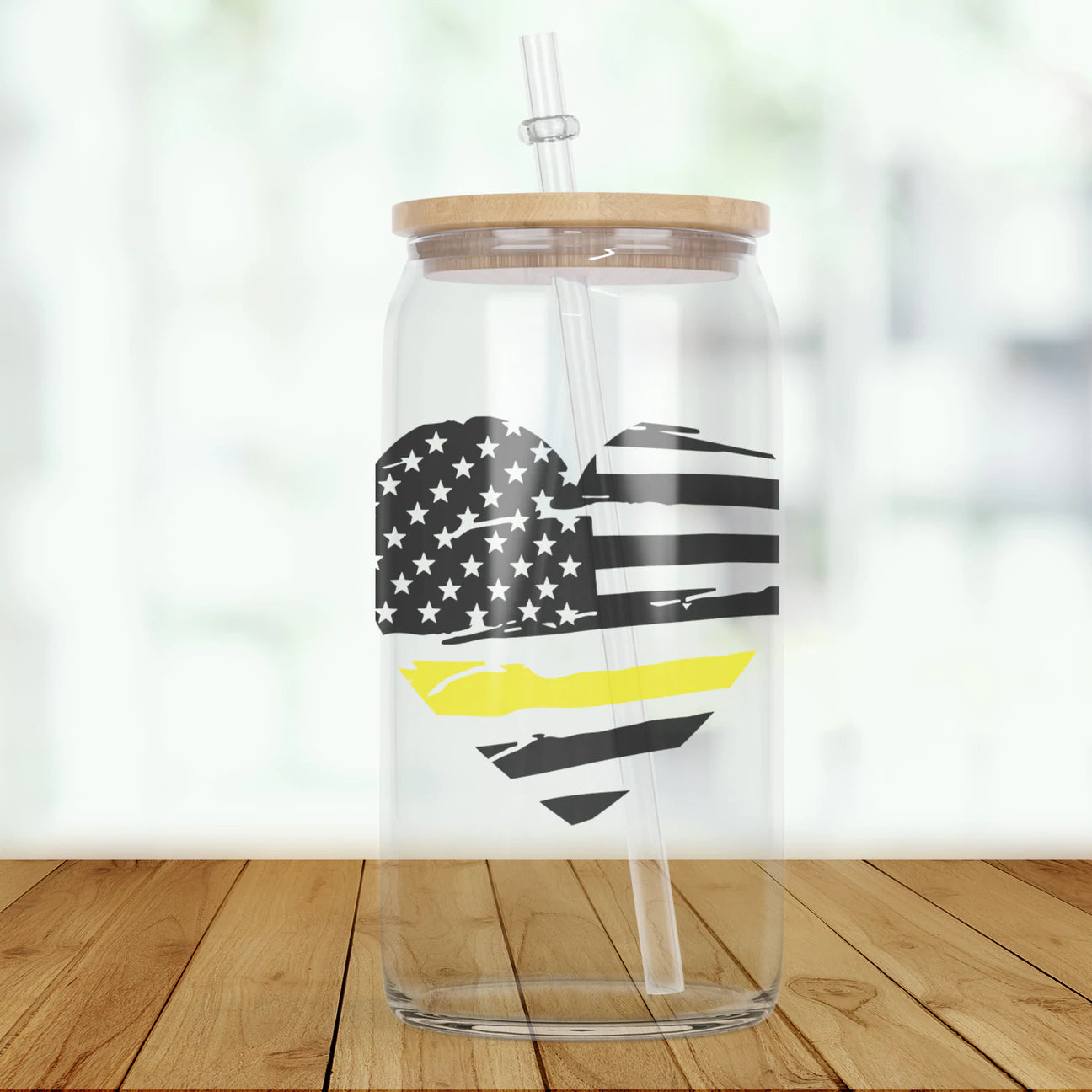 Sound the Alarm — Thin Yellow Line Glass Can