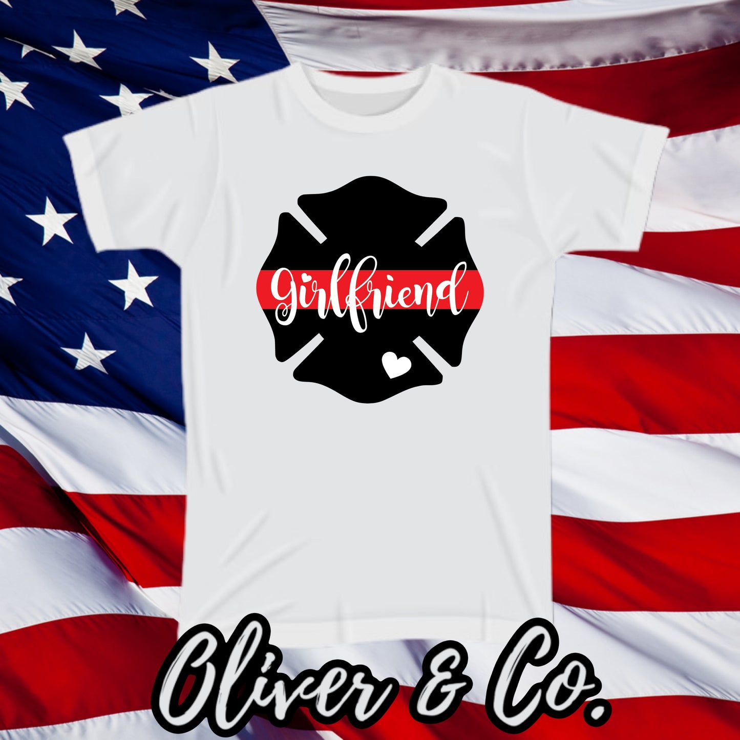 Sound The Alarm -- Firefighter Girlfriend Thin Red Line Maltese Cross 🚒